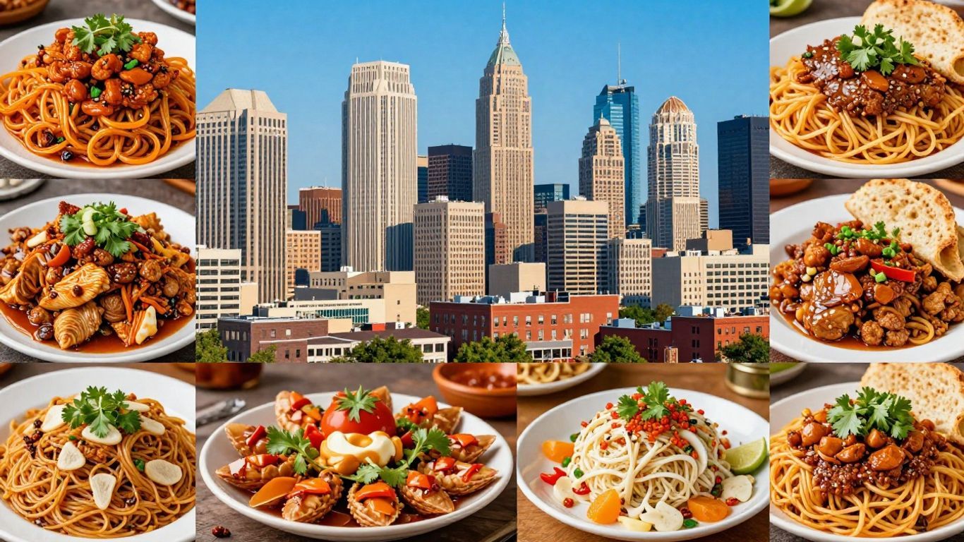 Ohio cities and culinary delights collage