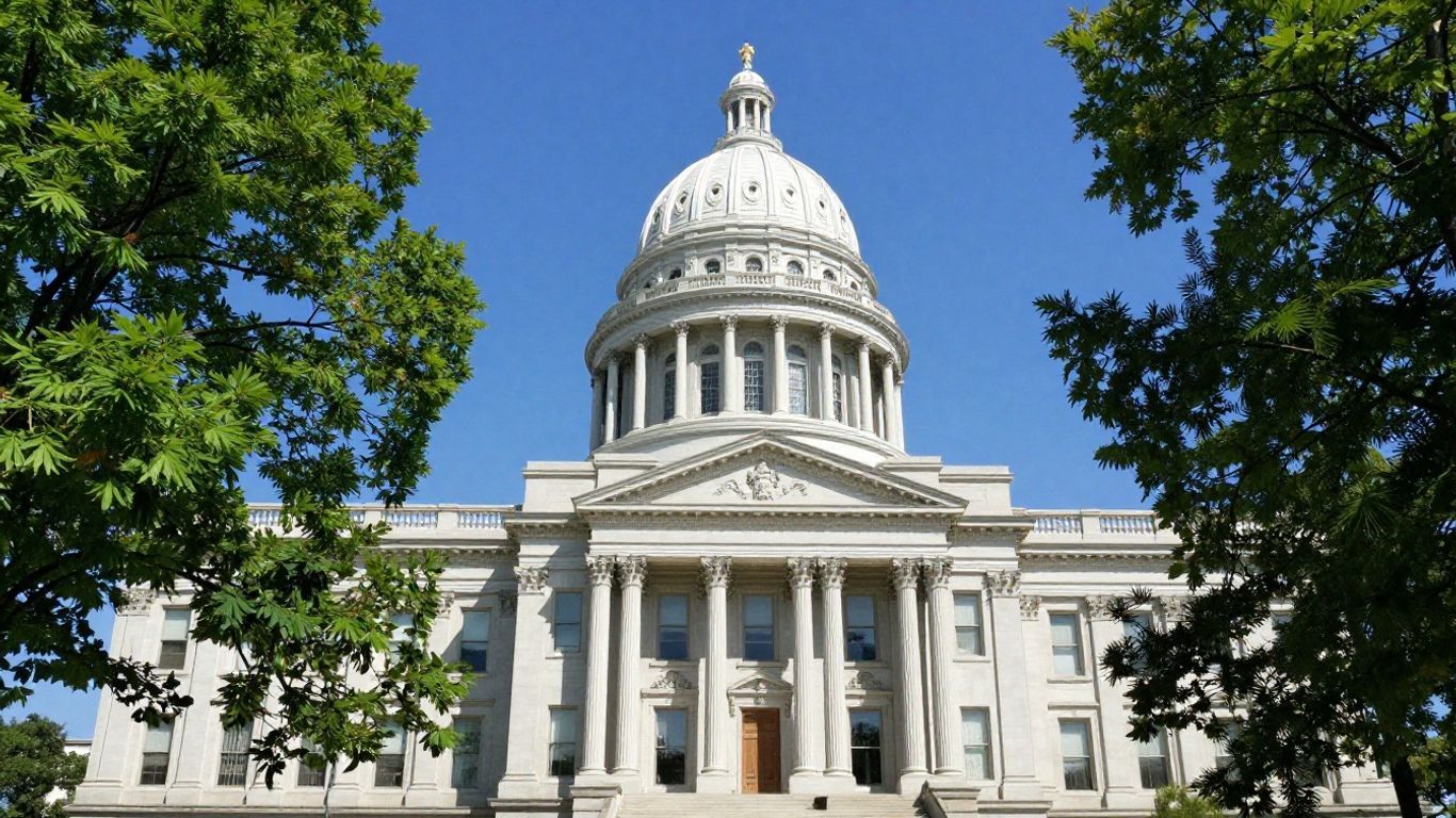 Tennessee State Capitol building and surrounding greenery.