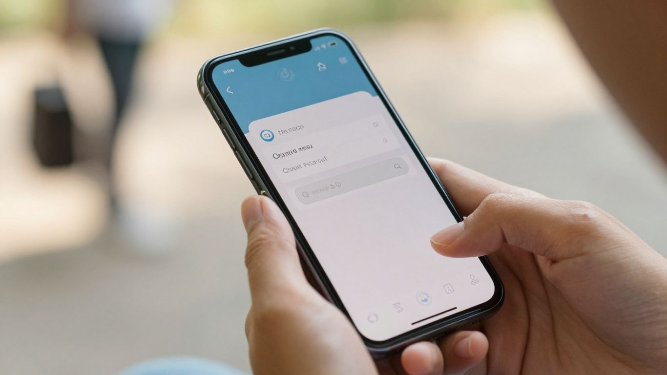 Person logging into Tours By Locals account on a smartphone.