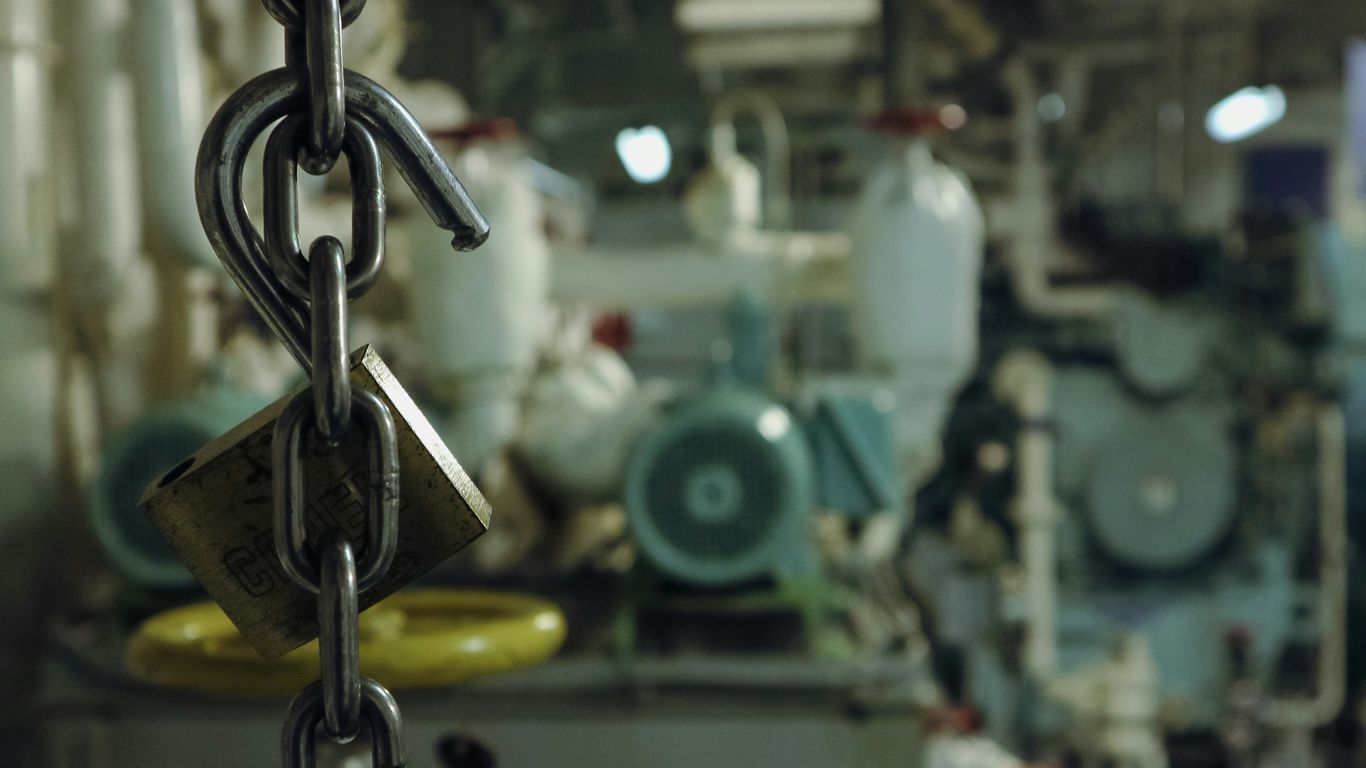 a chain with a padlock attached to it