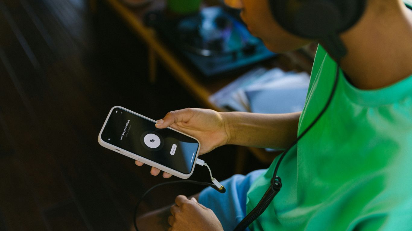 a person holding a cell phone