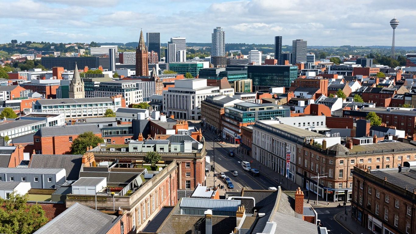 Cityscape of Leicester, UK
