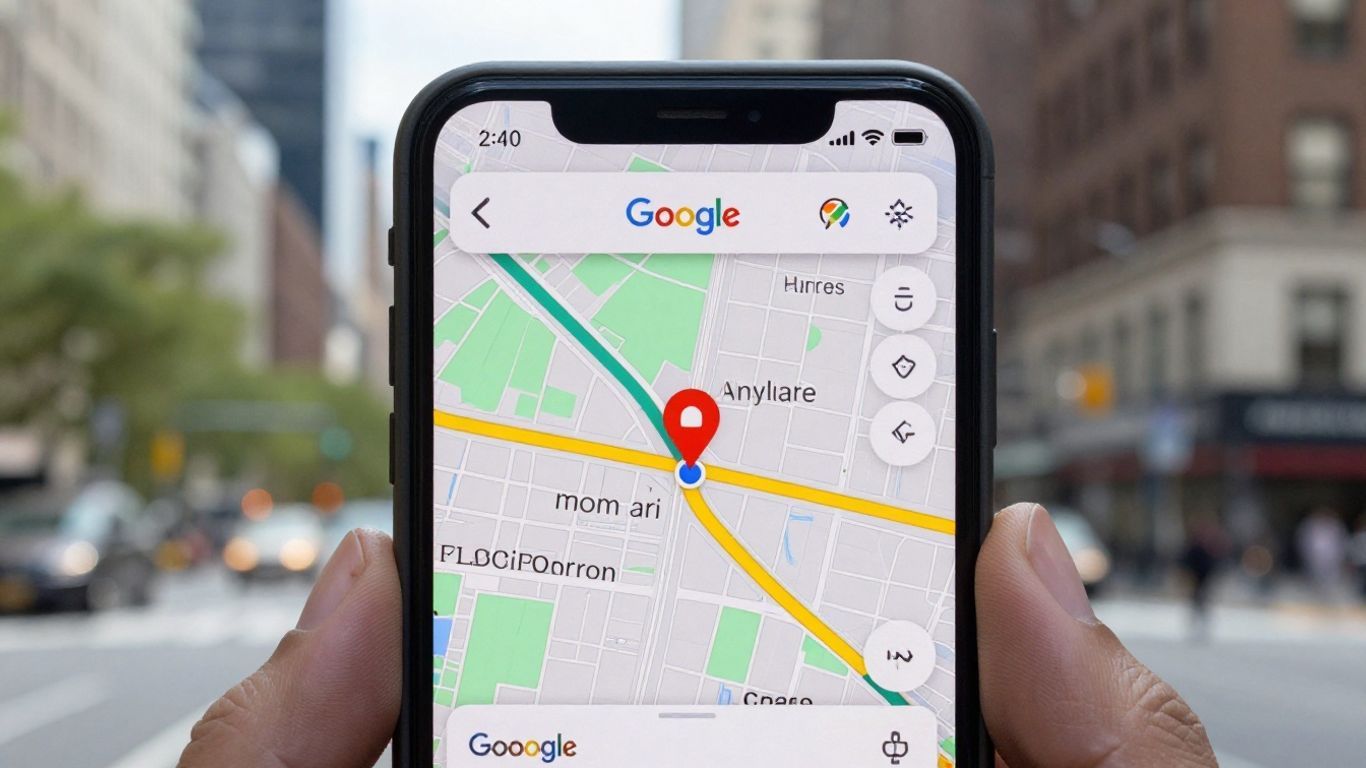 Google Maps on a smartphone screen.