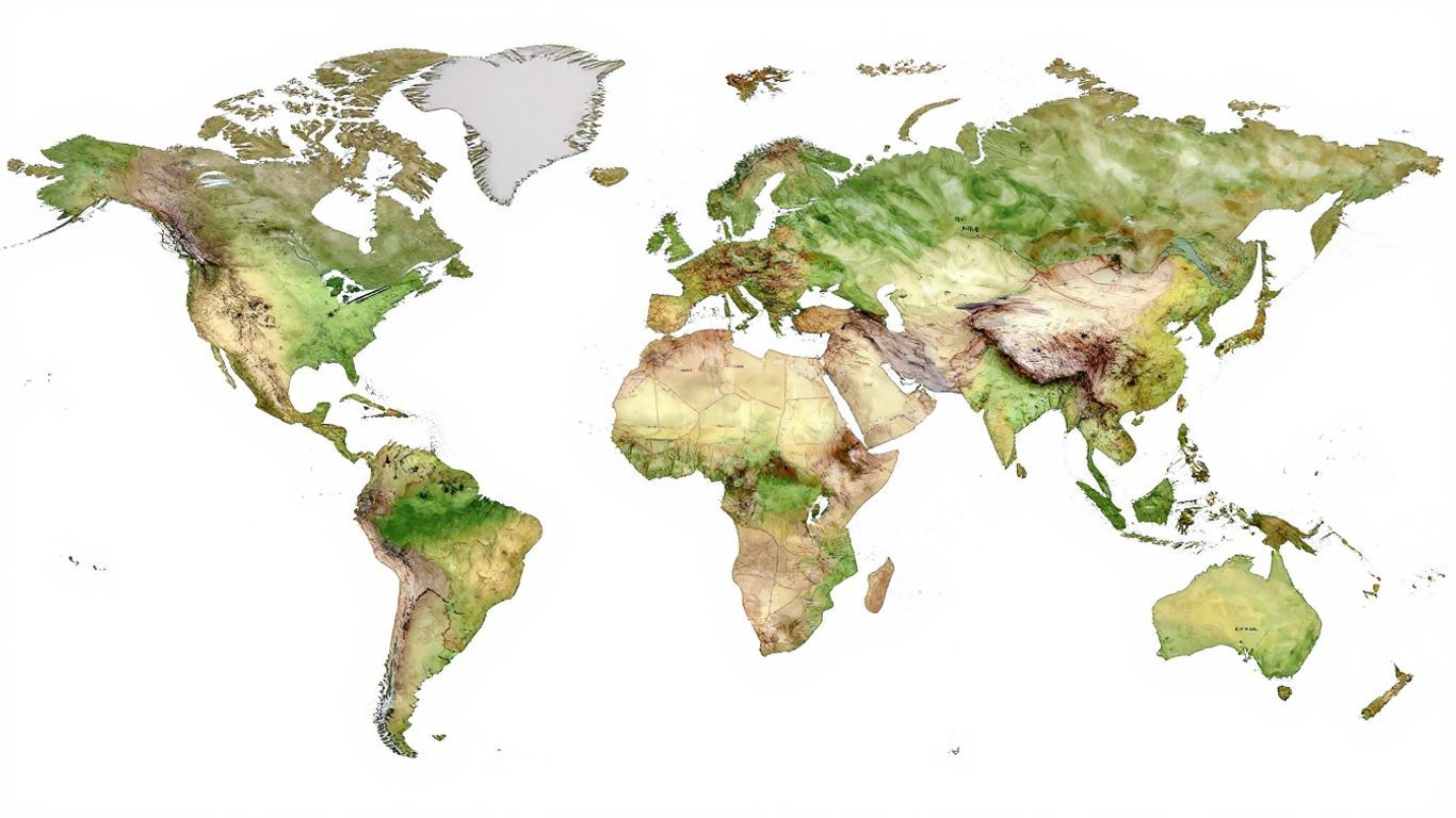 World map PDF with detailed North and South America views.