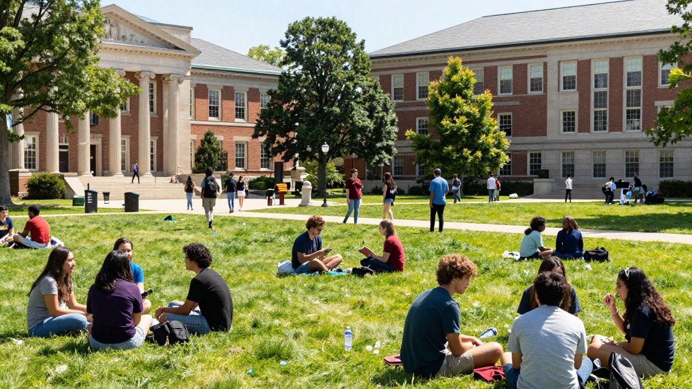 Students enjoying campus life at UMN Twin Cities.
