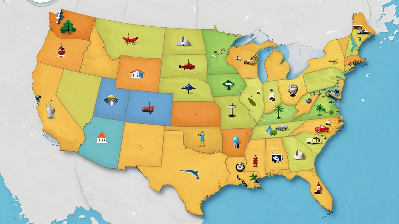 Interactive map of the United States with state outlines.