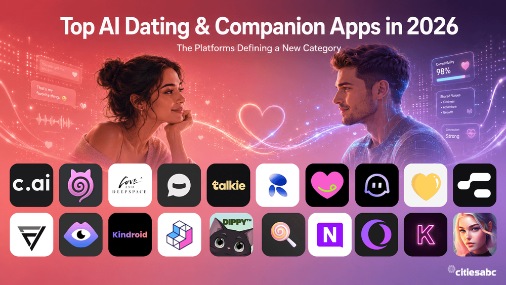 Top AI Dating & Companion Apps in 2026: Platforms, Traffic & Trends