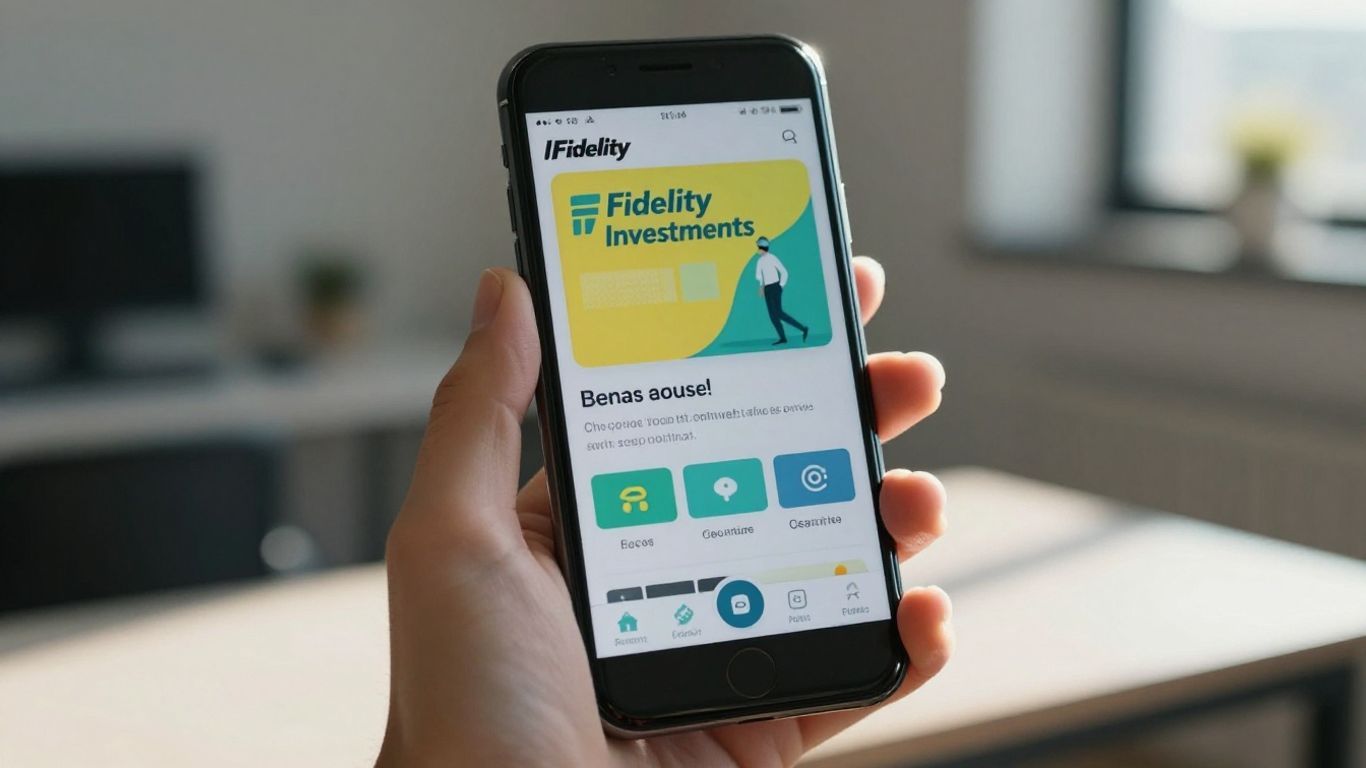 Fidelity Investments app on a smartphone screen.