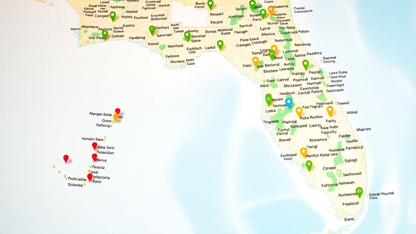 Explore the Sunshine State: A Detailed Florida Map by Cities
