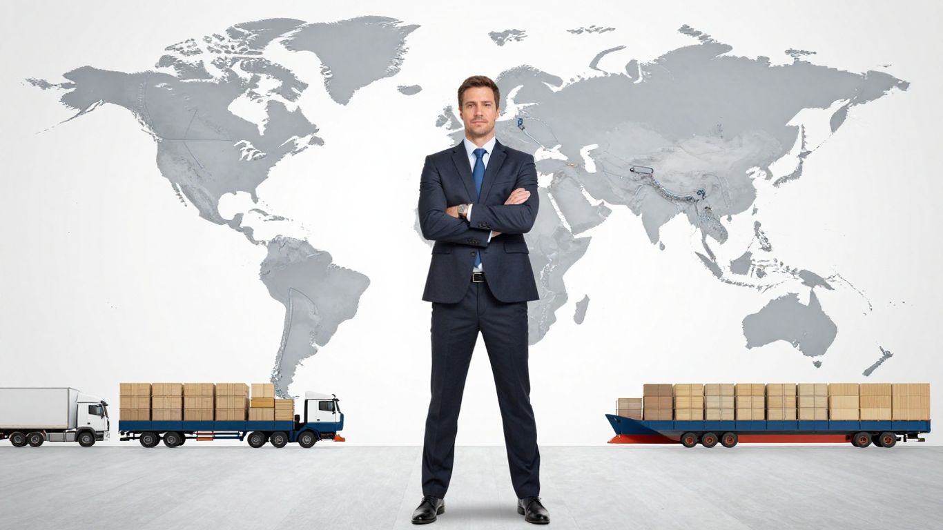 Freight broker training guide with global logistics imagery.