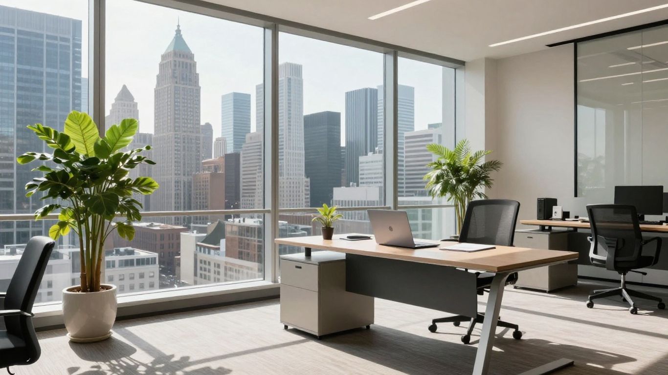 Charles Schwab office with city view