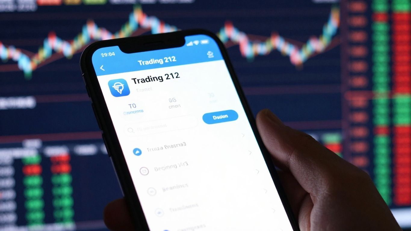 Trading 212 app on a smartphone