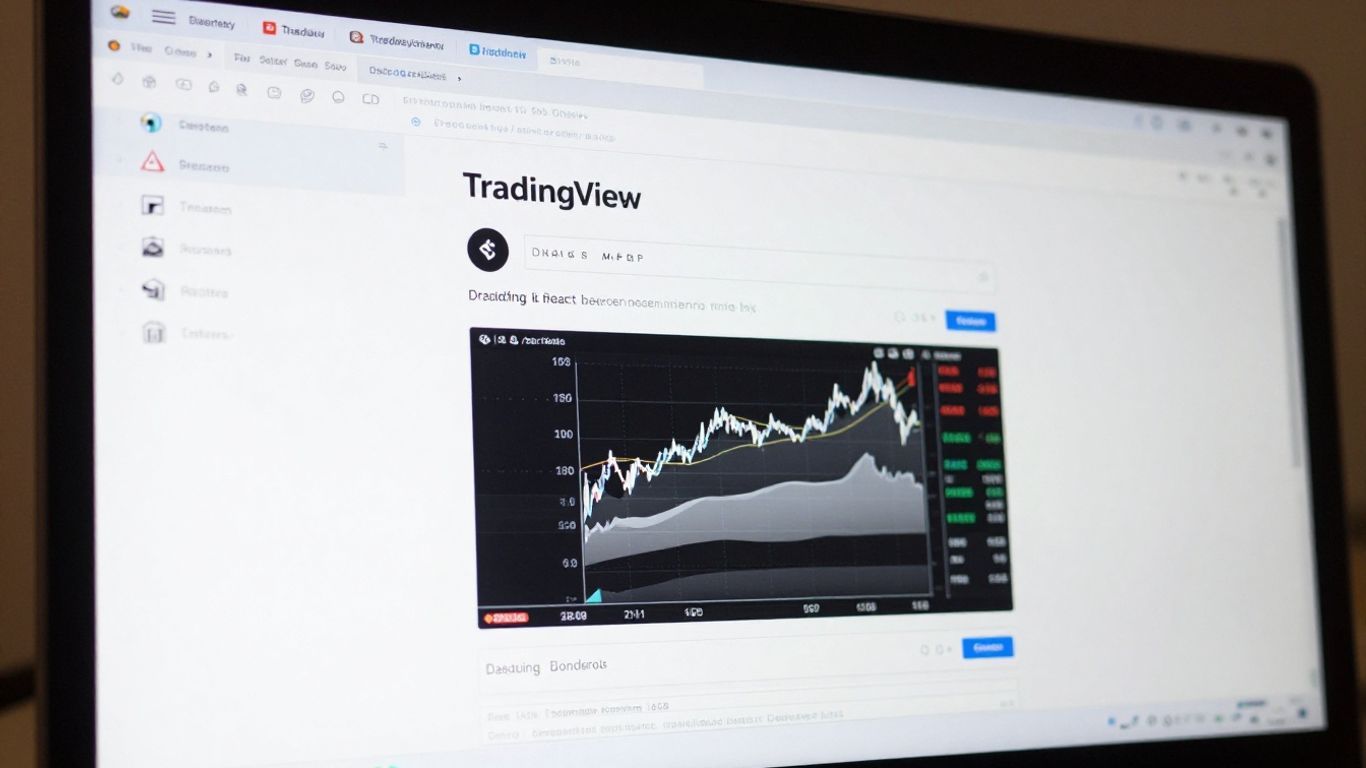 TradingView PC application interface on a computer screen.