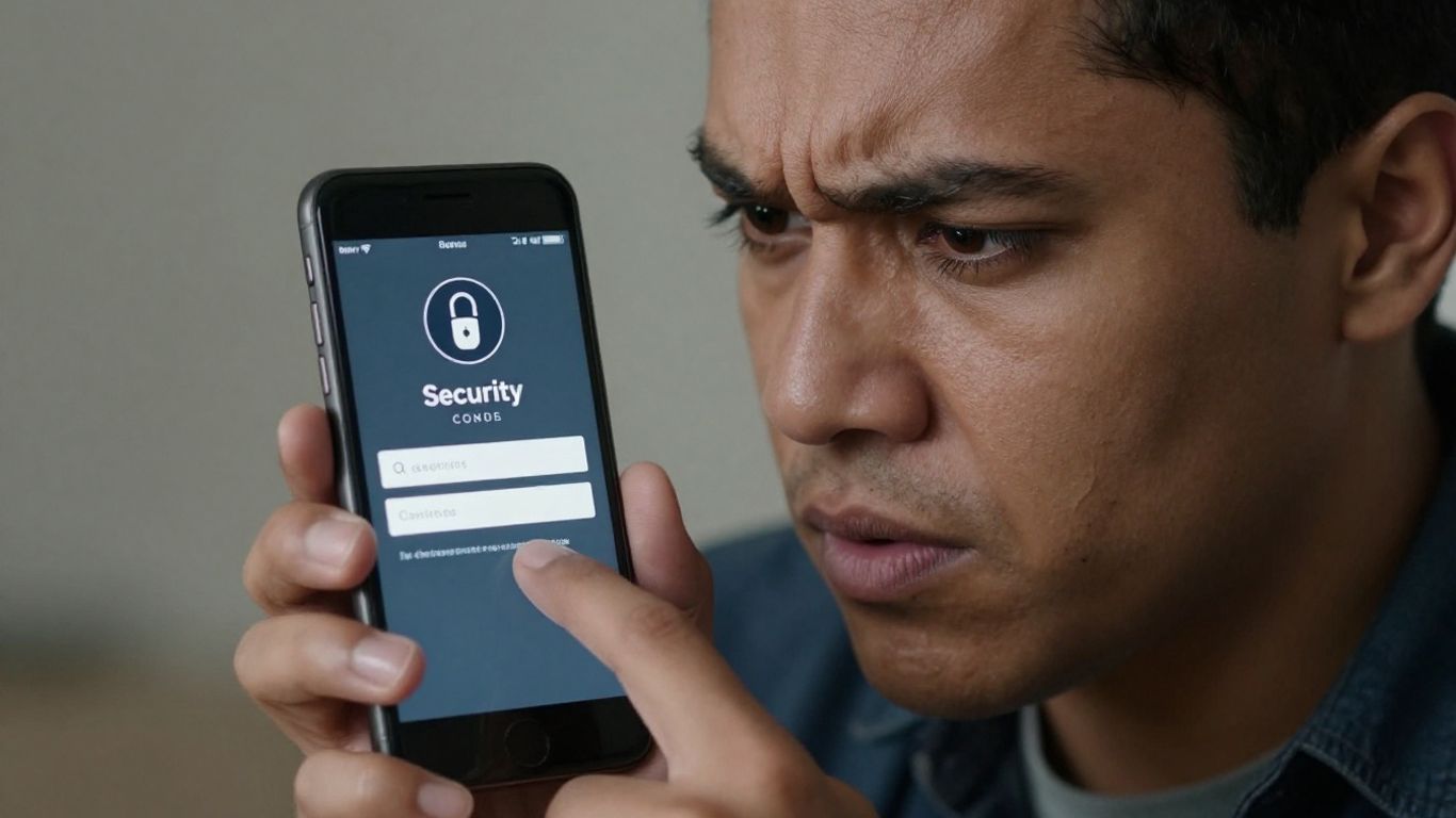 Person struggling with Interactive Brokers login on phone