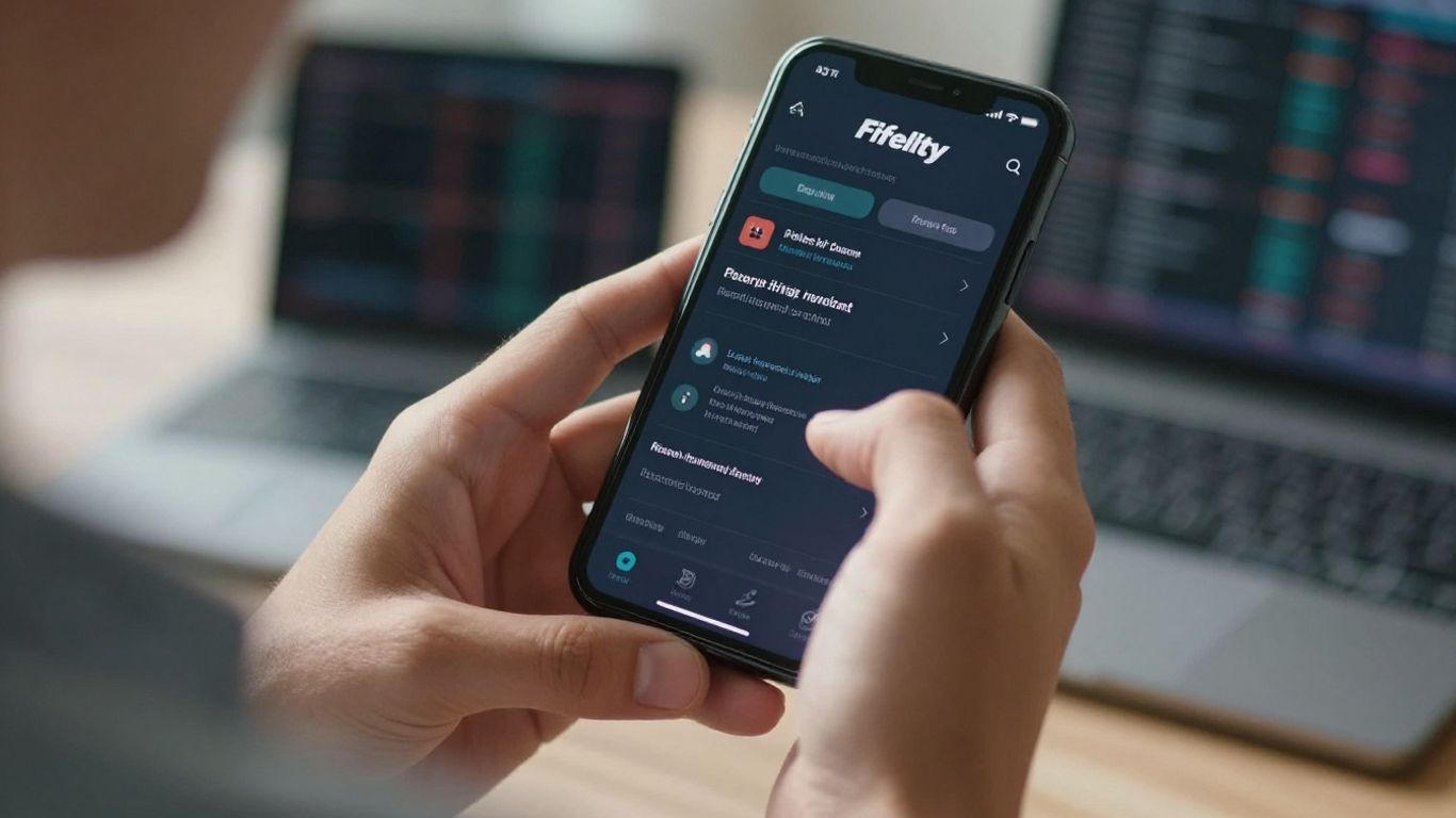 Fidelity app on a smartphone screen.