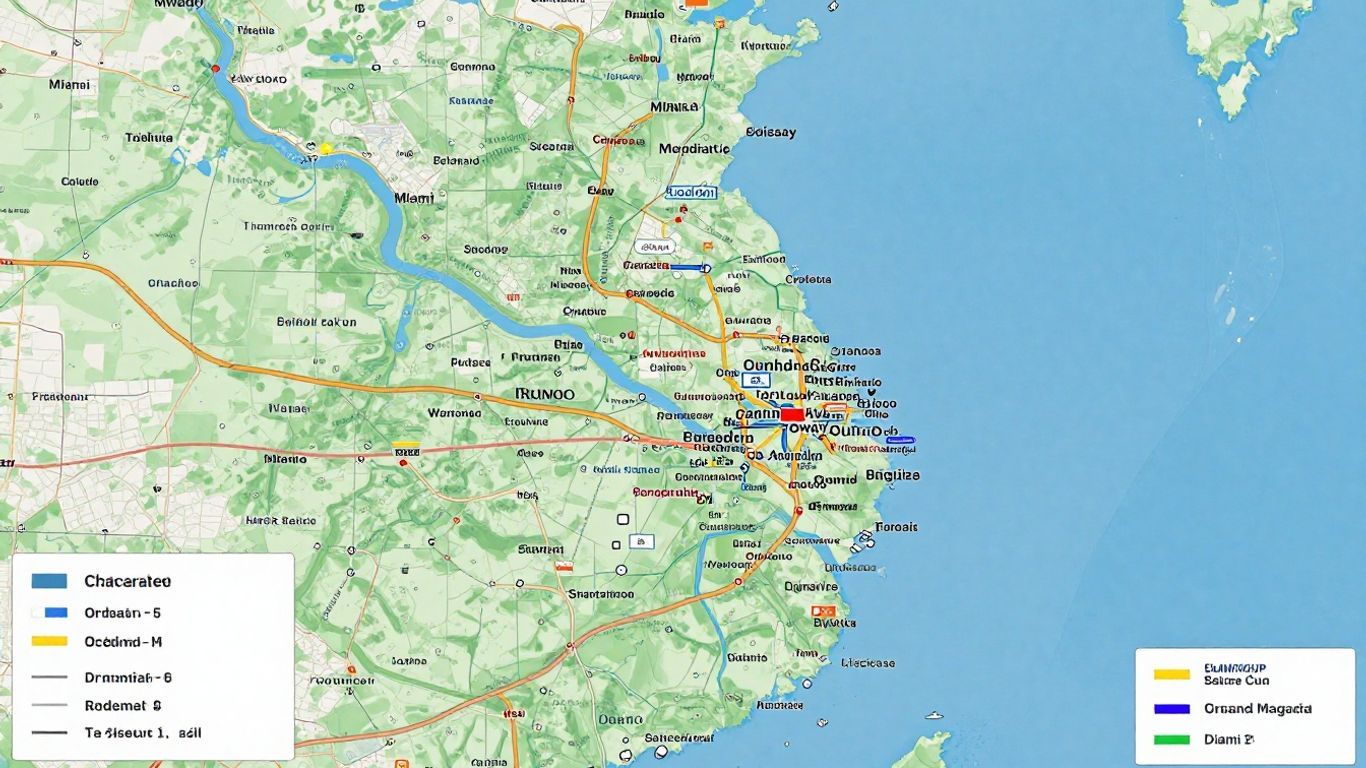 Interactive map of Florida cities and attractions.