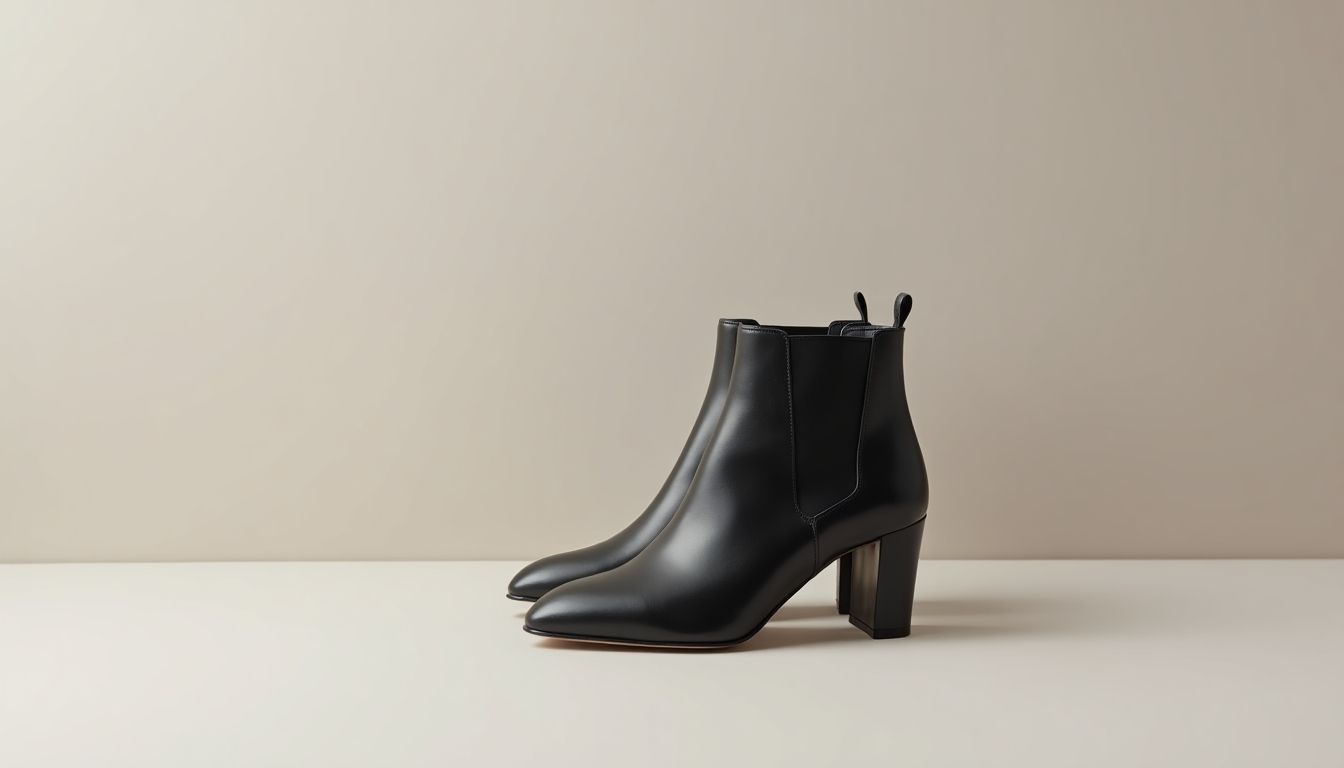 Chic ankle boots for modern office attire.