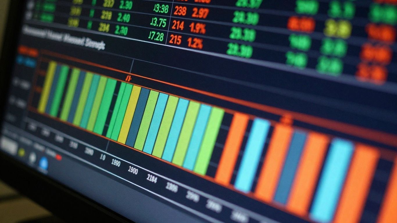 Currency strength meter on a trading platform.