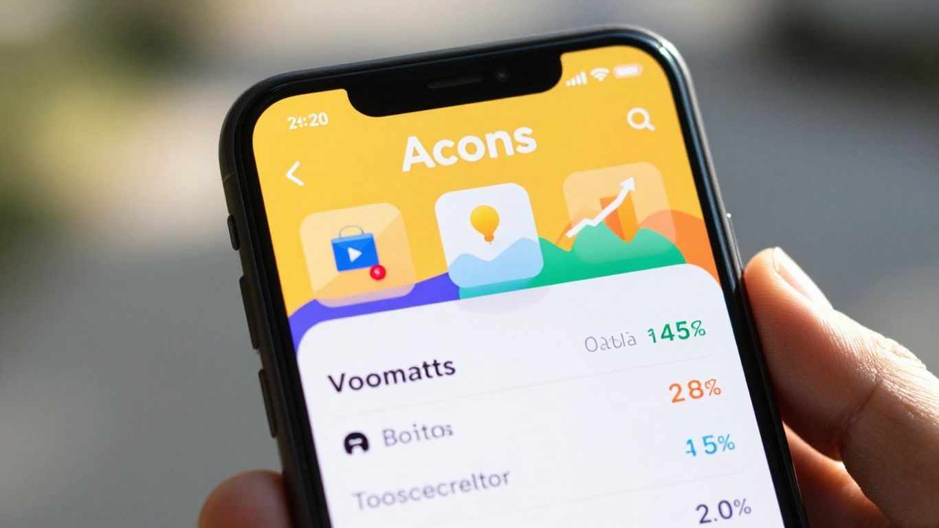Acorns app on a smartphone screen