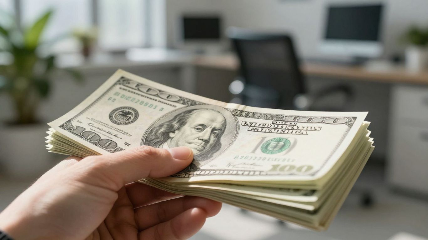 Insurance broker earning money through commissions.