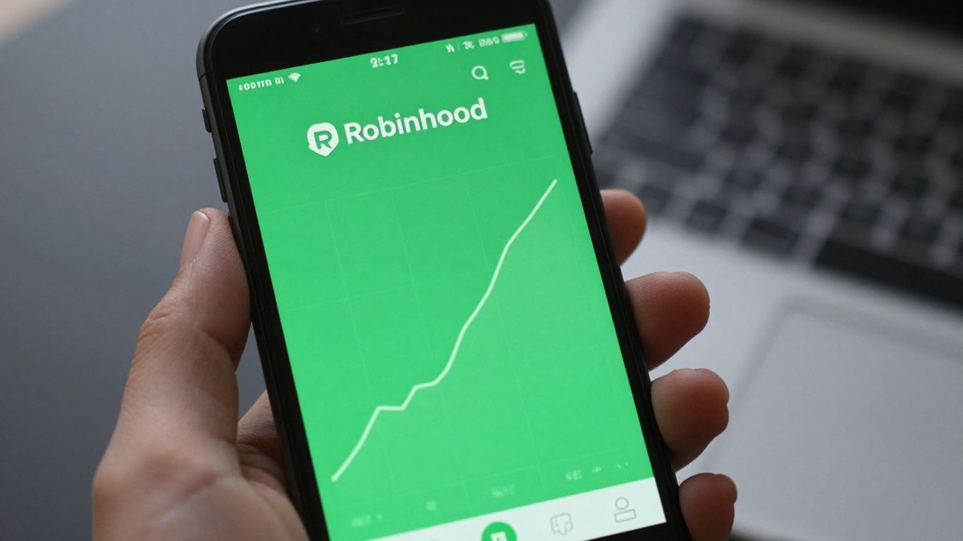 Robinhood app on a smartphone screen.