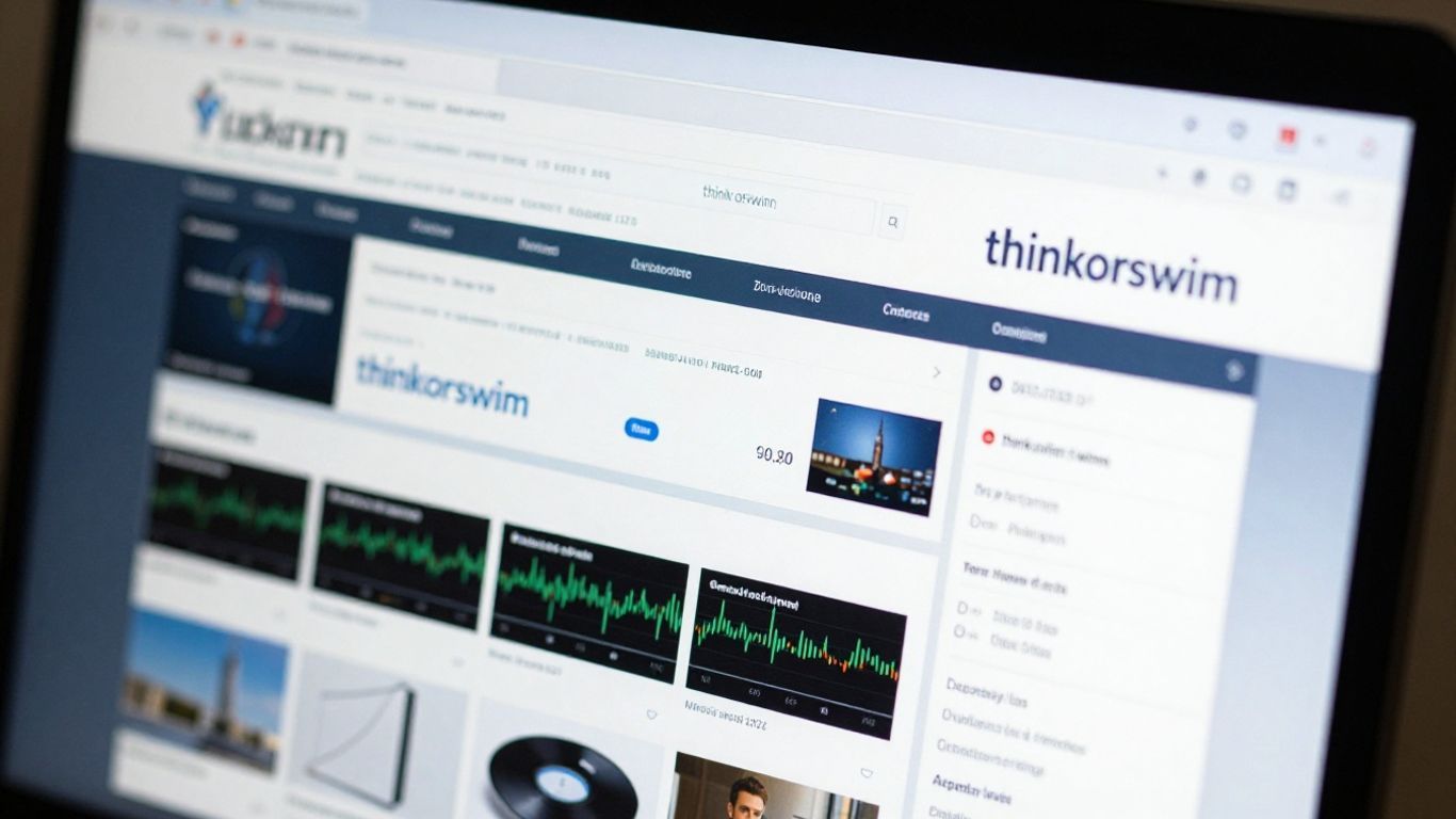 Thinkorswim web interface on a computer screen.