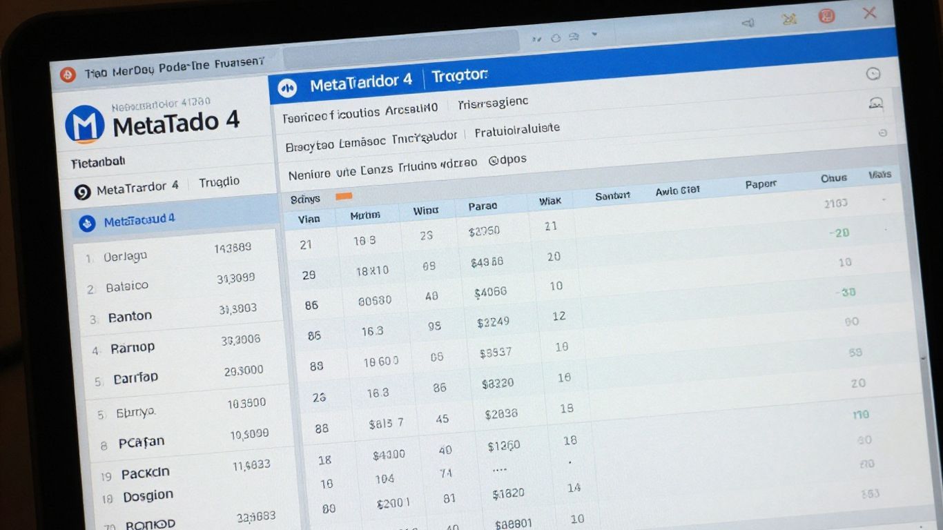 MetaTrader 4 trading platform interface on a screen.