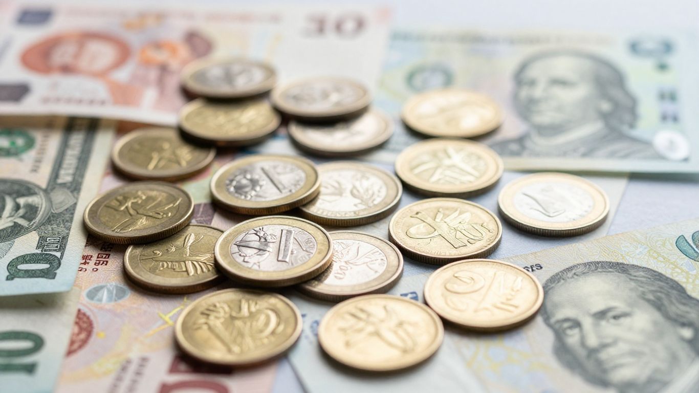 International currency banknotes and coins