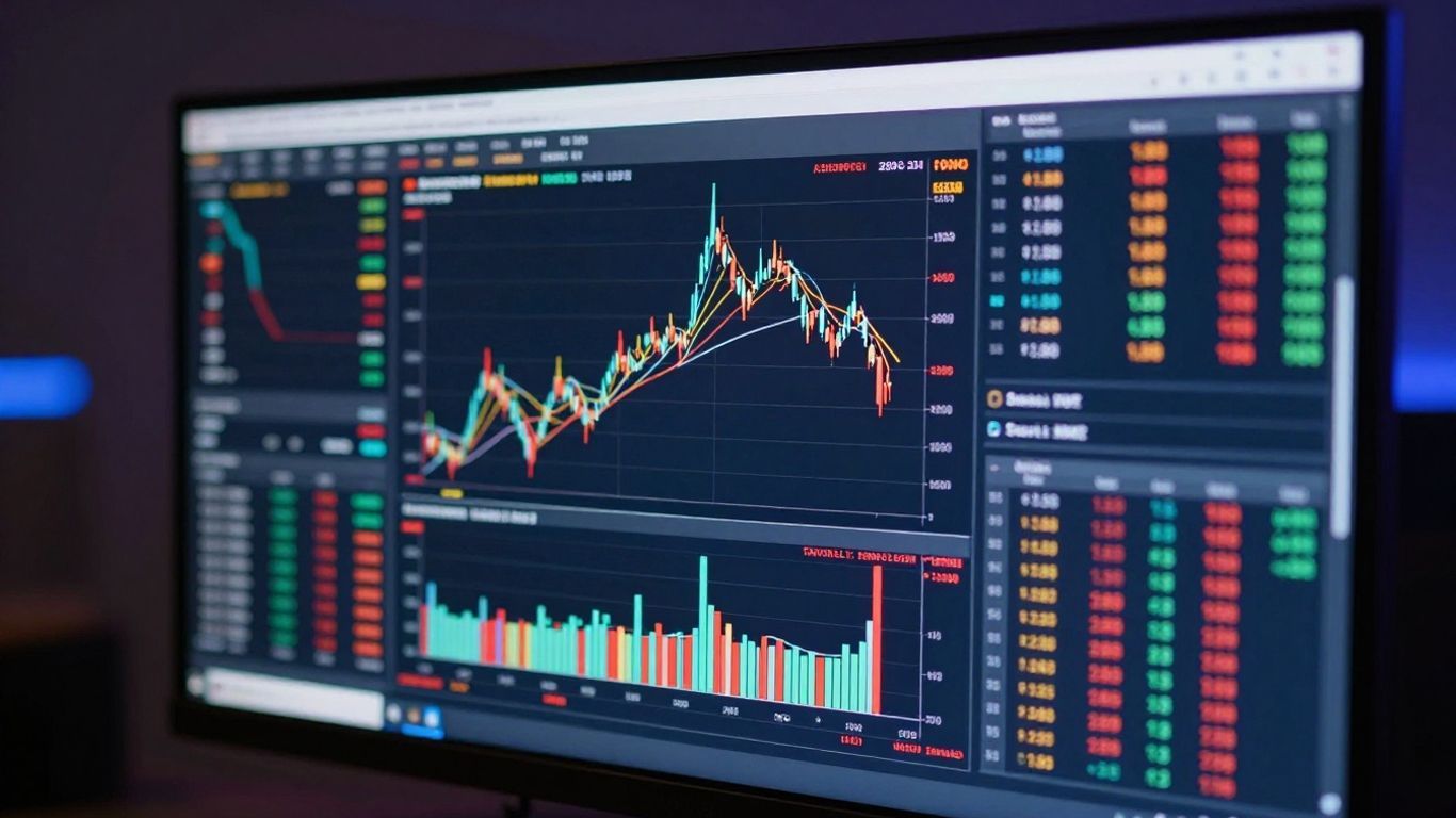 Customizable trading platform interface on a monitor.