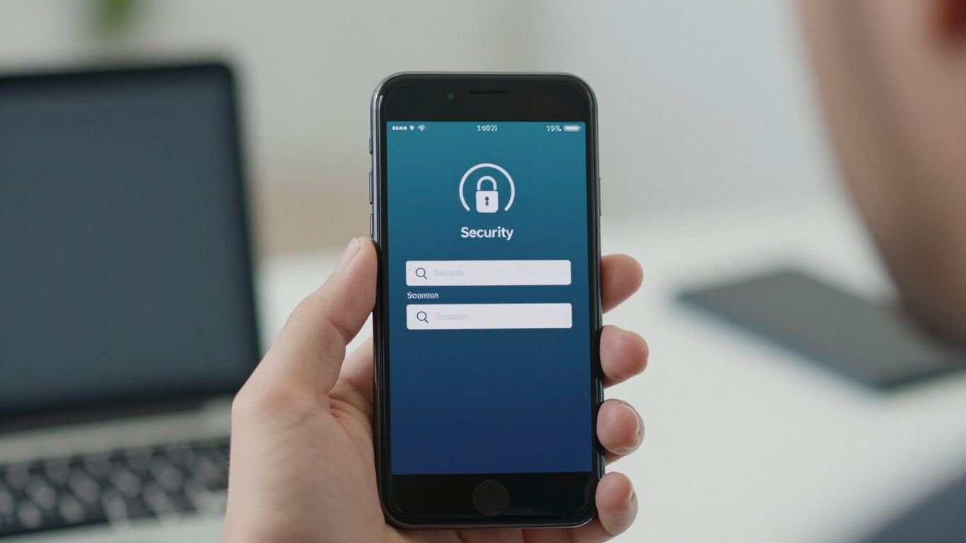 Secure trading login on a smartphone screen.