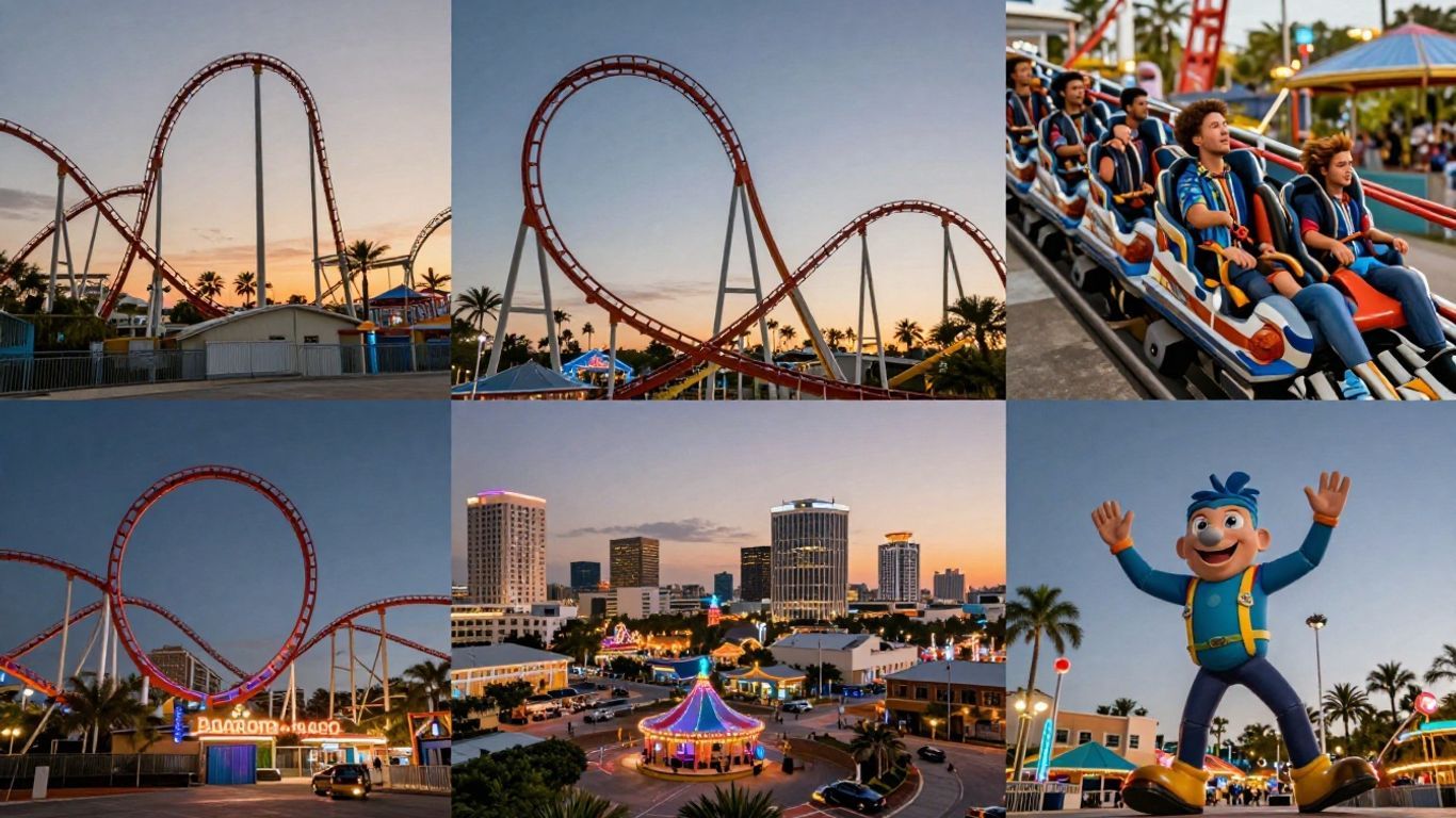 Florida cities, theme parks, and entertainment hubs.