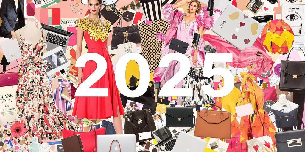 Fashion items blended with business tools for innovation.