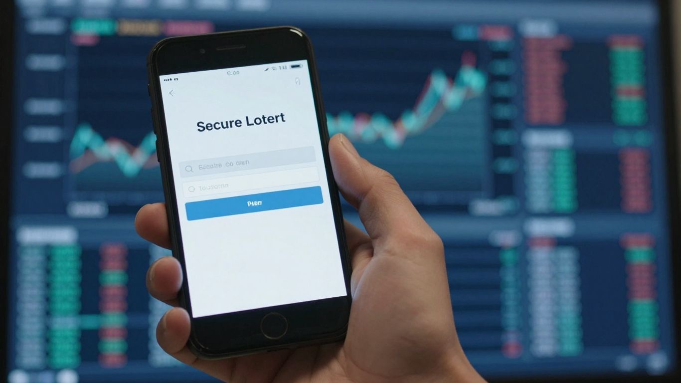 Secure IB Broker login screen on a smartphone.