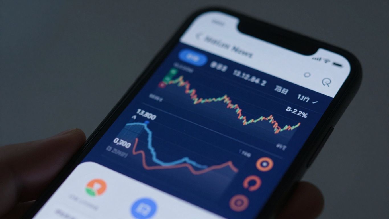 Financial news app on a smartphone screen.
