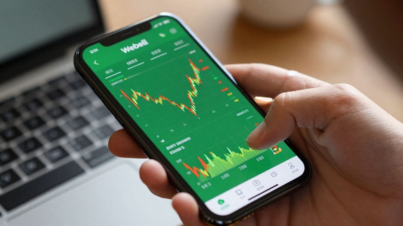 Webull app on a smartphone screen.