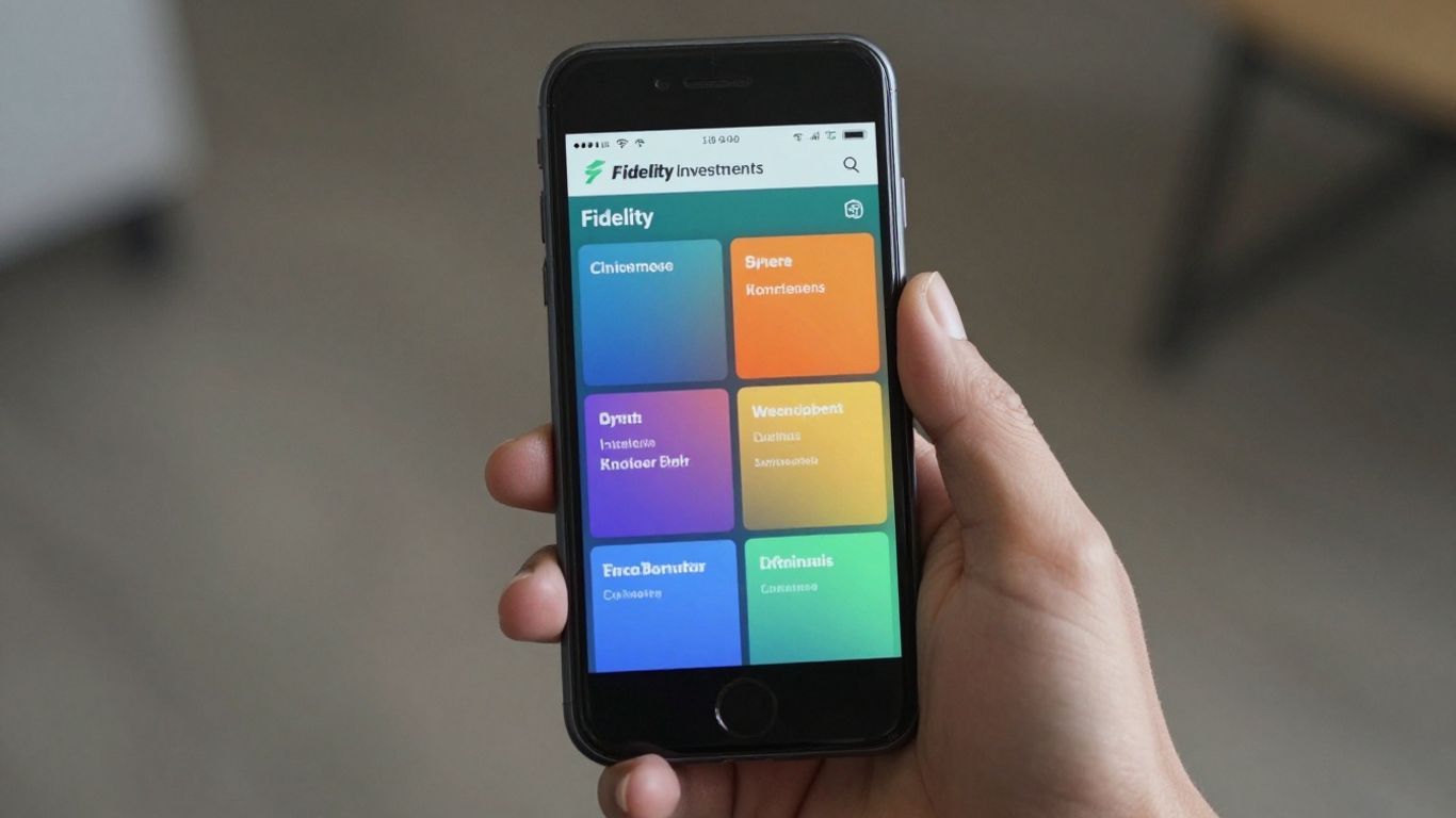 Fidelity Investments app on a smartphone screen.