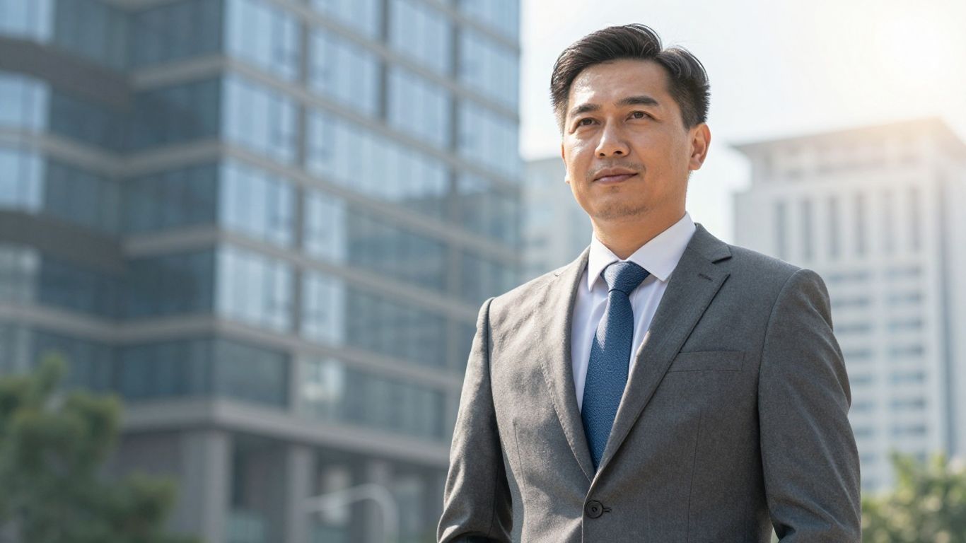 Insurance broker looking towards a bright future.