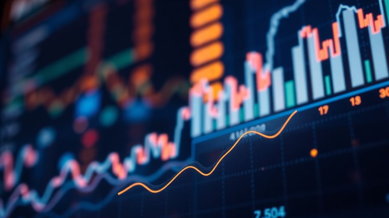 Financial market trends visualized abstractly for stock analysis.