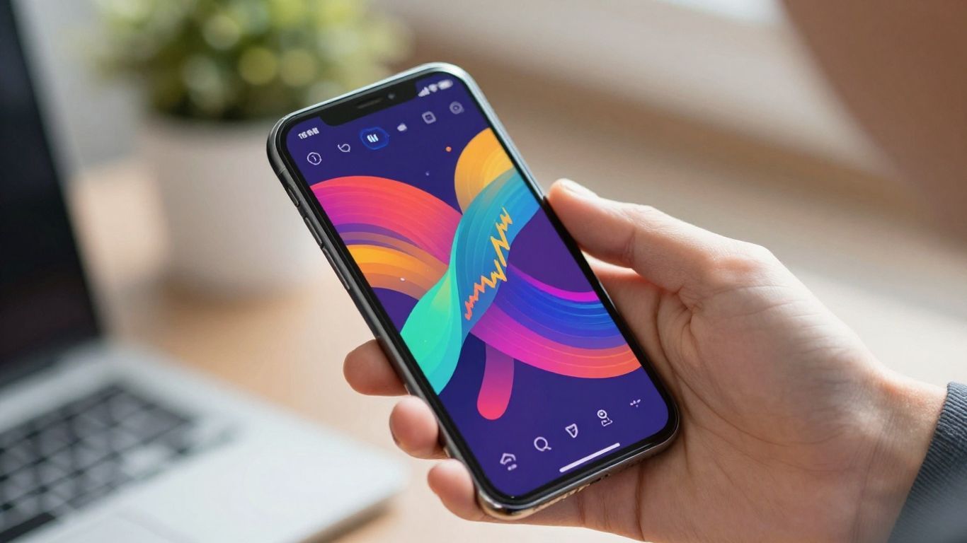 Person using a trading app on a smartphone.