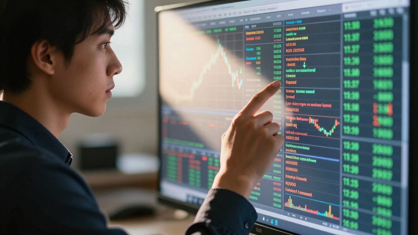 Beginner day trader focused on financial data display.