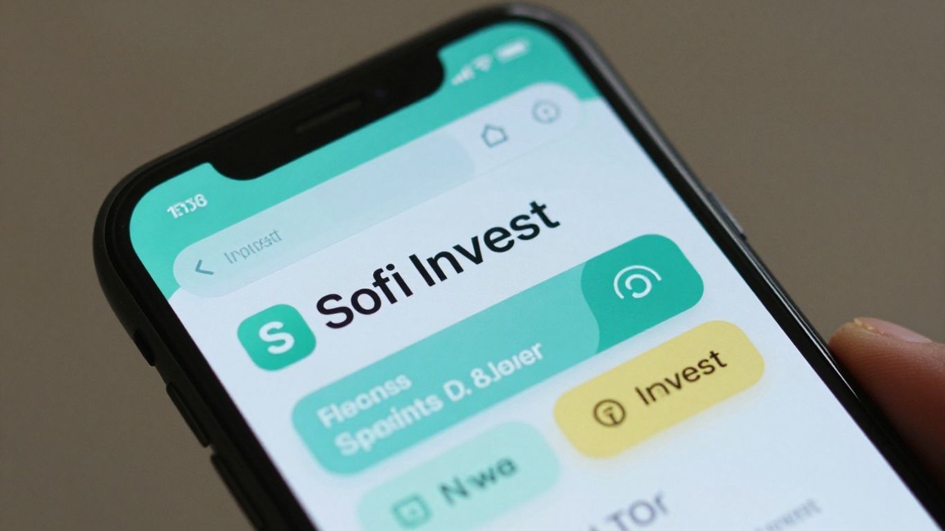 SoFi Invest app on a smartphone screen.