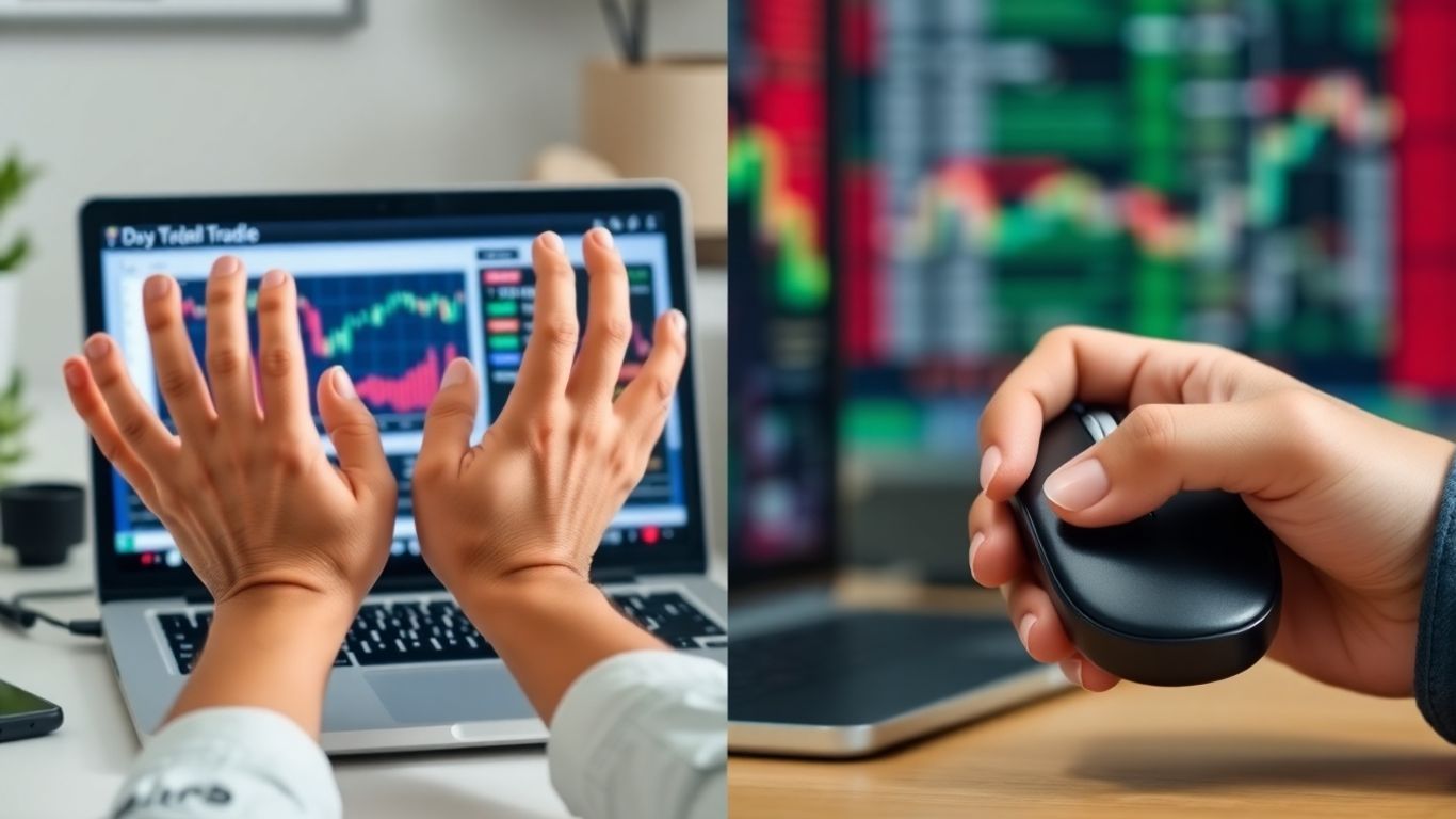 Hands transitioning from demo trading to live trading.