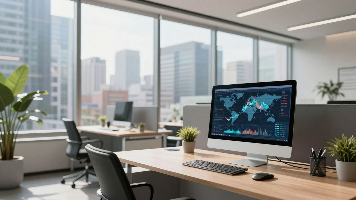 GAIN Capital office with cityscape view.