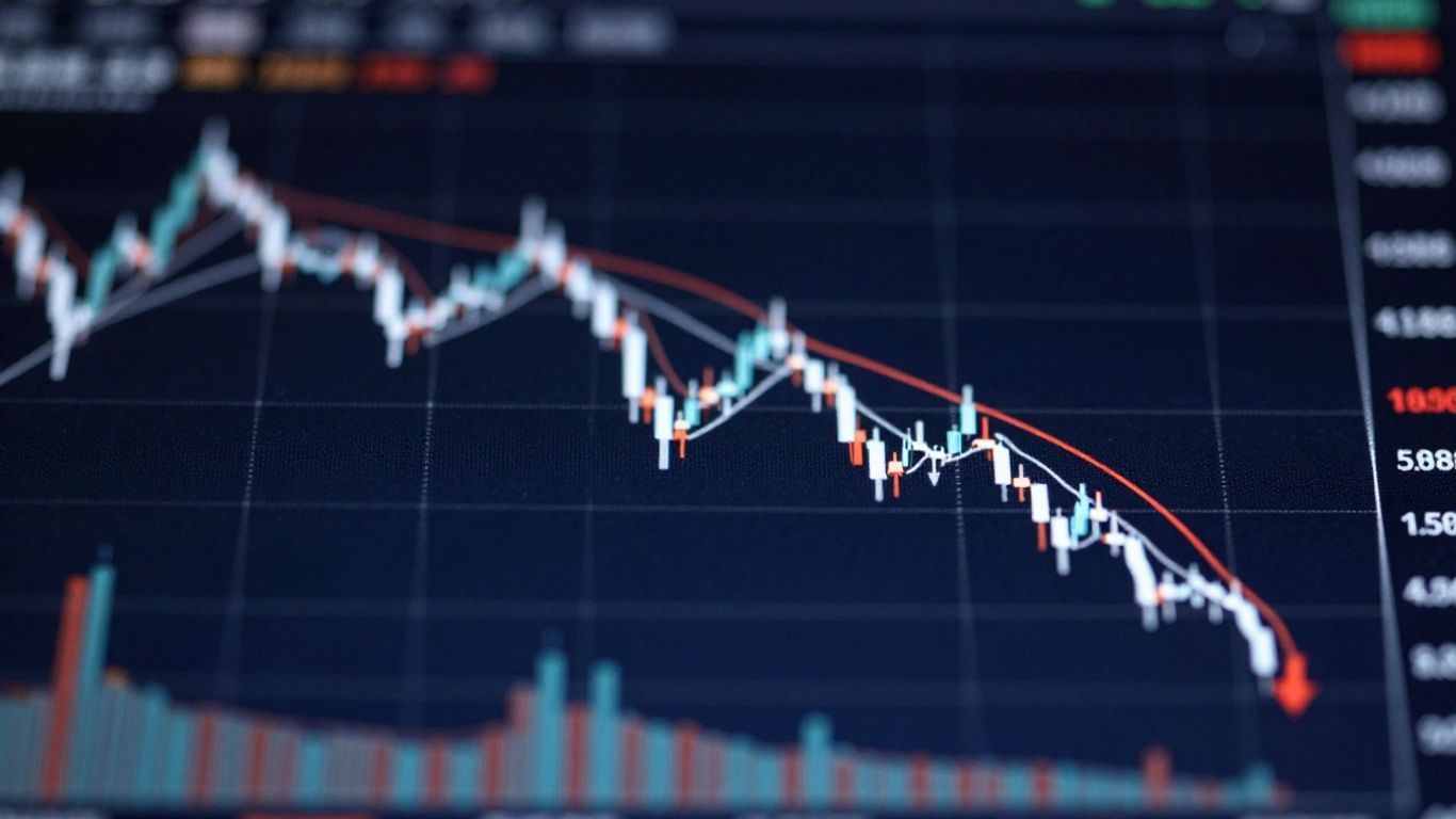 Trading chart with support and resistance lines.