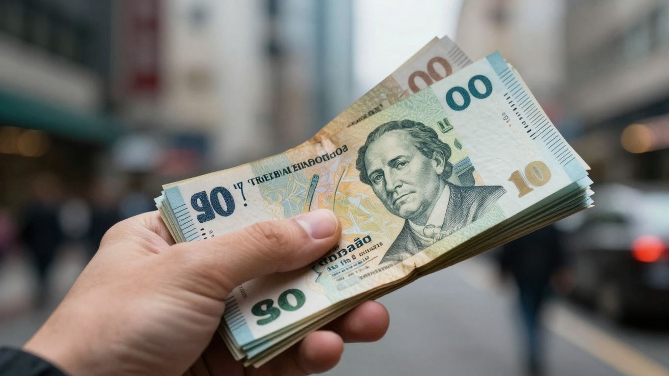Hand holding money, financial success