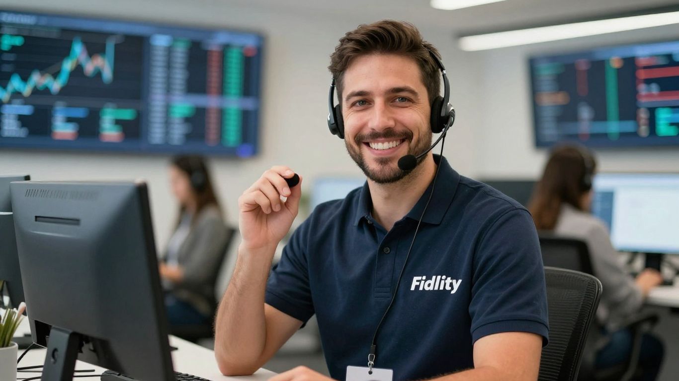 Fidelity customer service representative assisting a client.