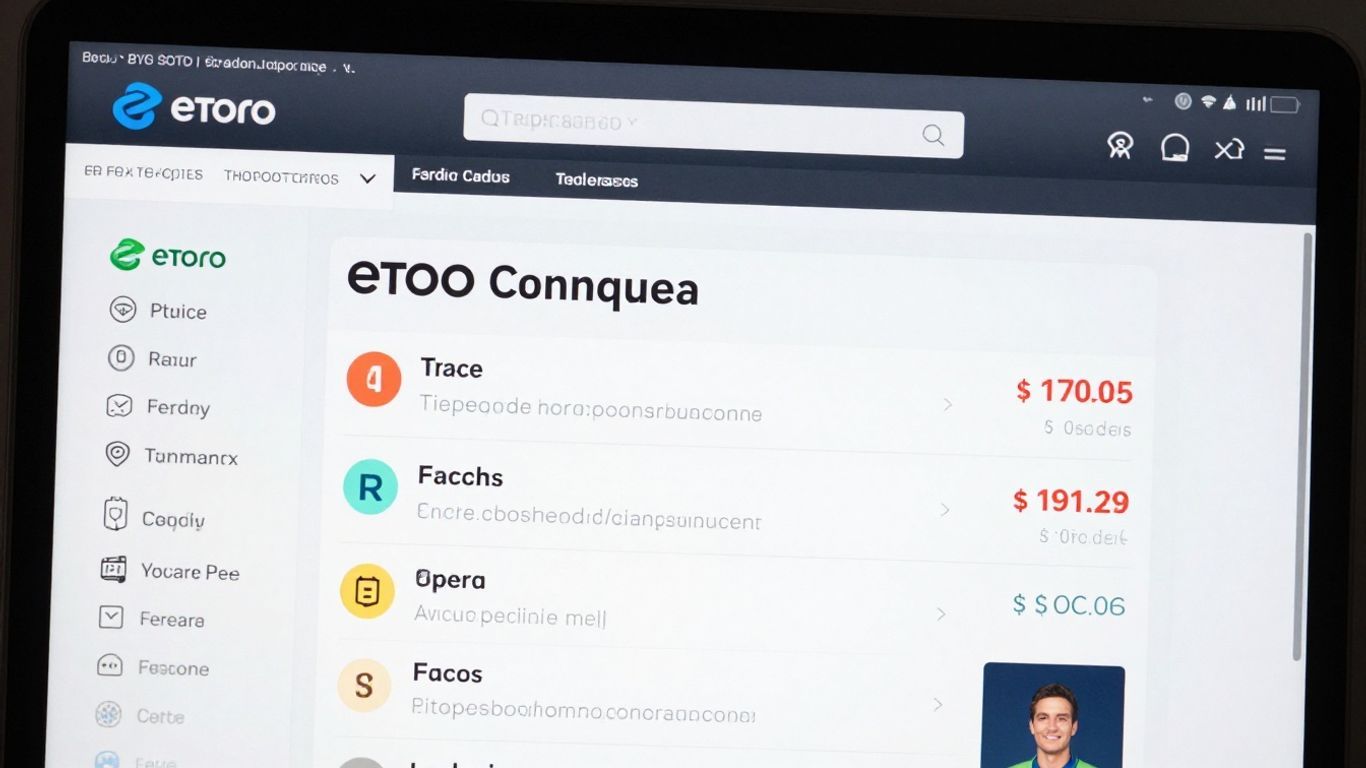 eToro trading platform interface with currency pairs