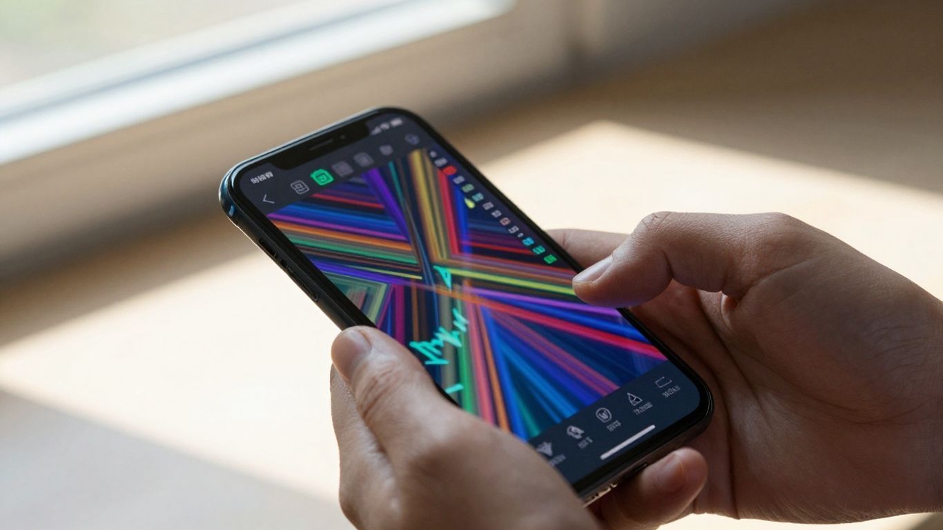Person using a trading app on a smartphone.