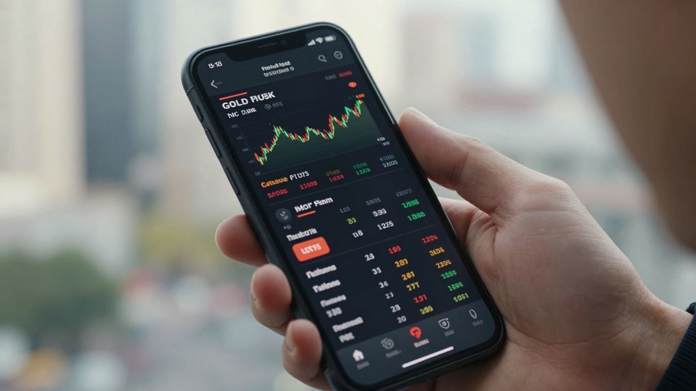 Beginner stock trading app on a smartphone.