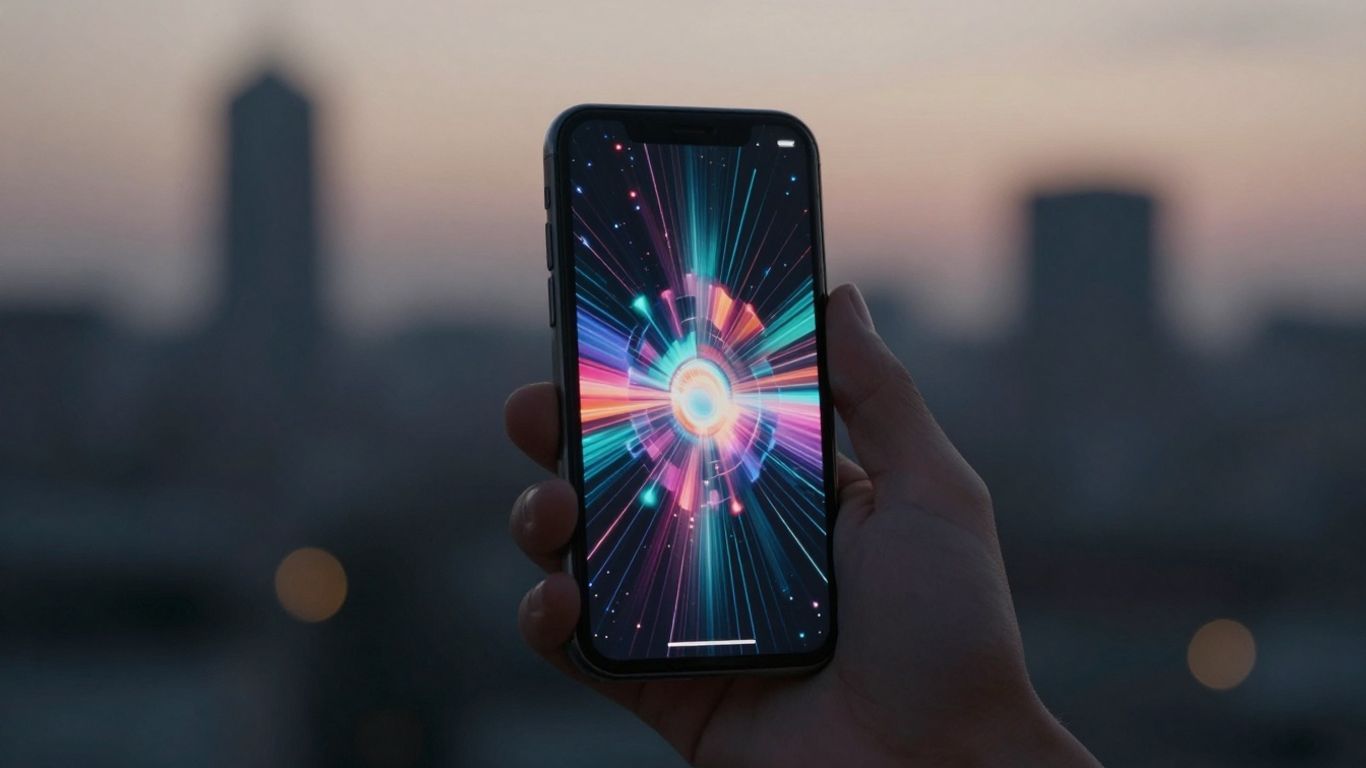 Person using AI trading app on smartphone